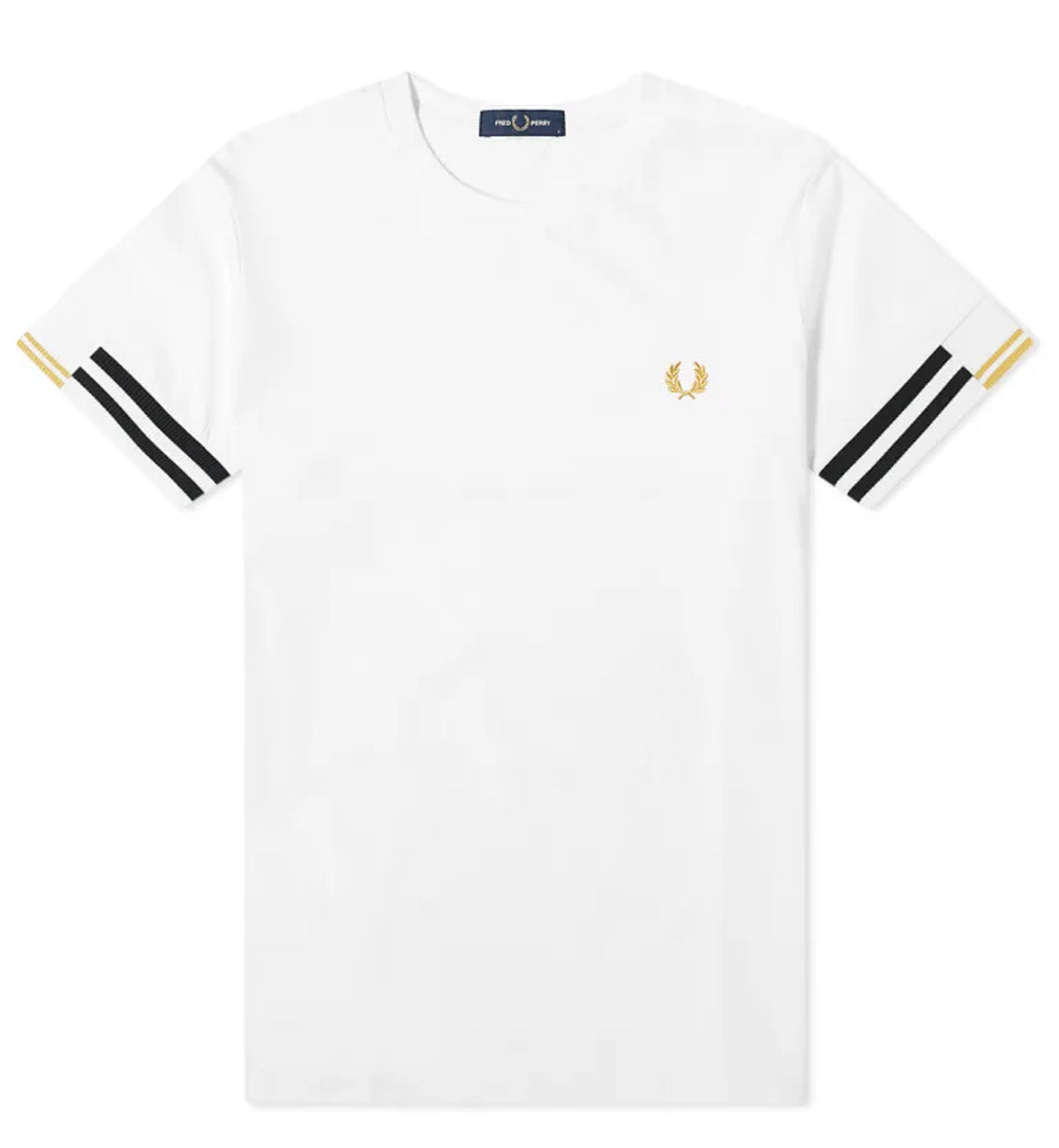 Fred Perry Abstract Cuff Tee (Snow White)