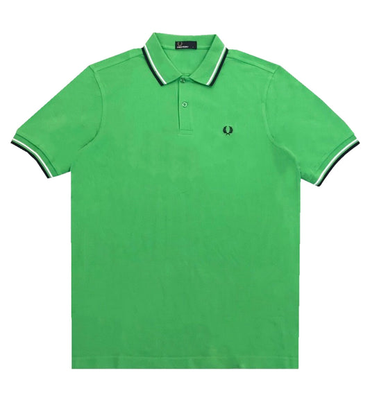 Fred Perry Black White Stripe Acid Polo Shirt