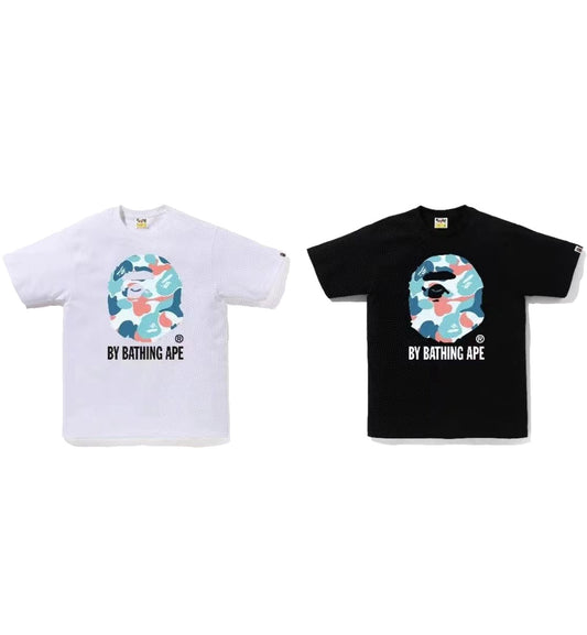 Bape Big Head Camo Cyan T-Shirt