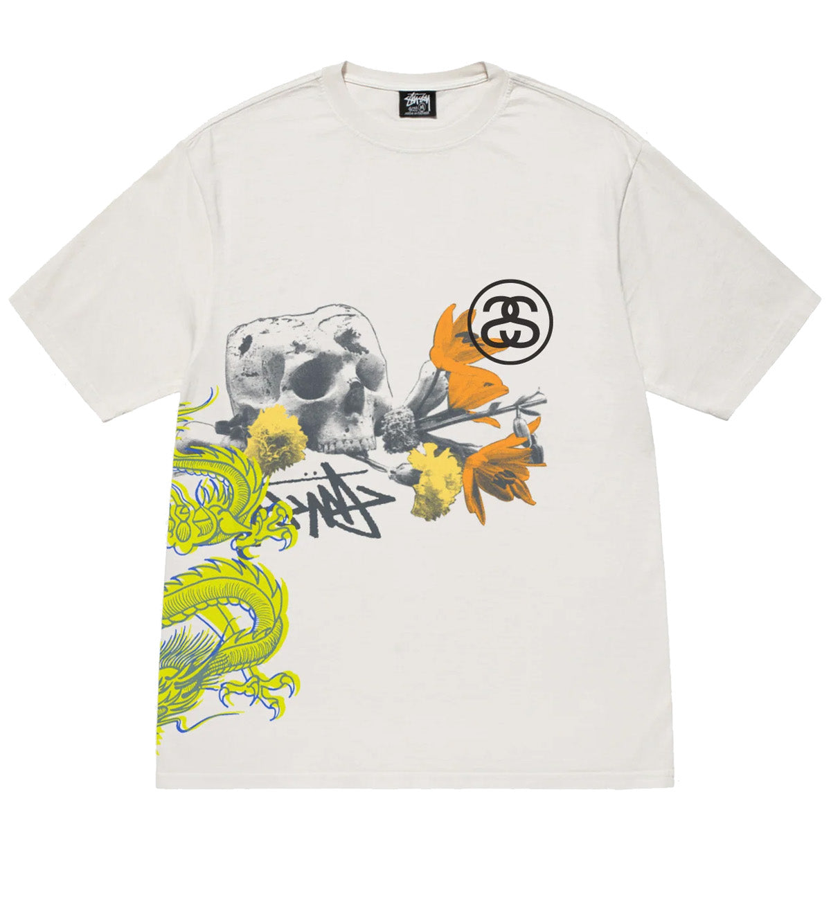 Stussy Strike Tee Pigment Dyed (White) – The Factory KL