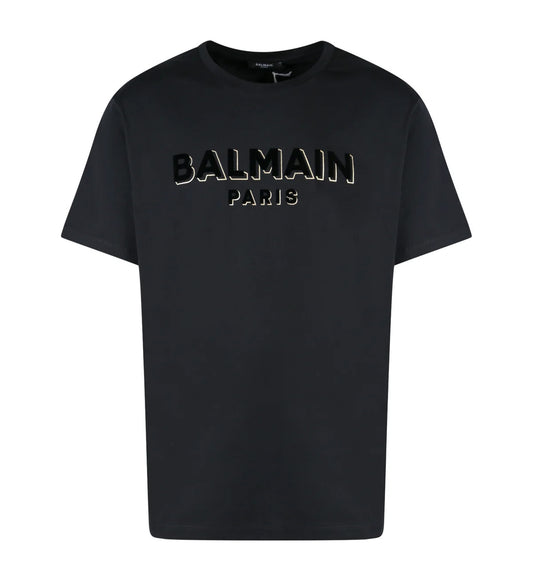 Balmain 3D Paris Logo T-Shirt (Black)