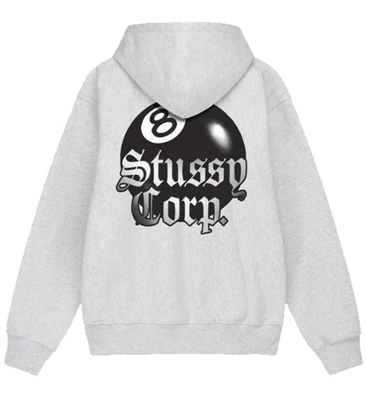 Stussy 8 Ball Corp Hoodie (Grey)
