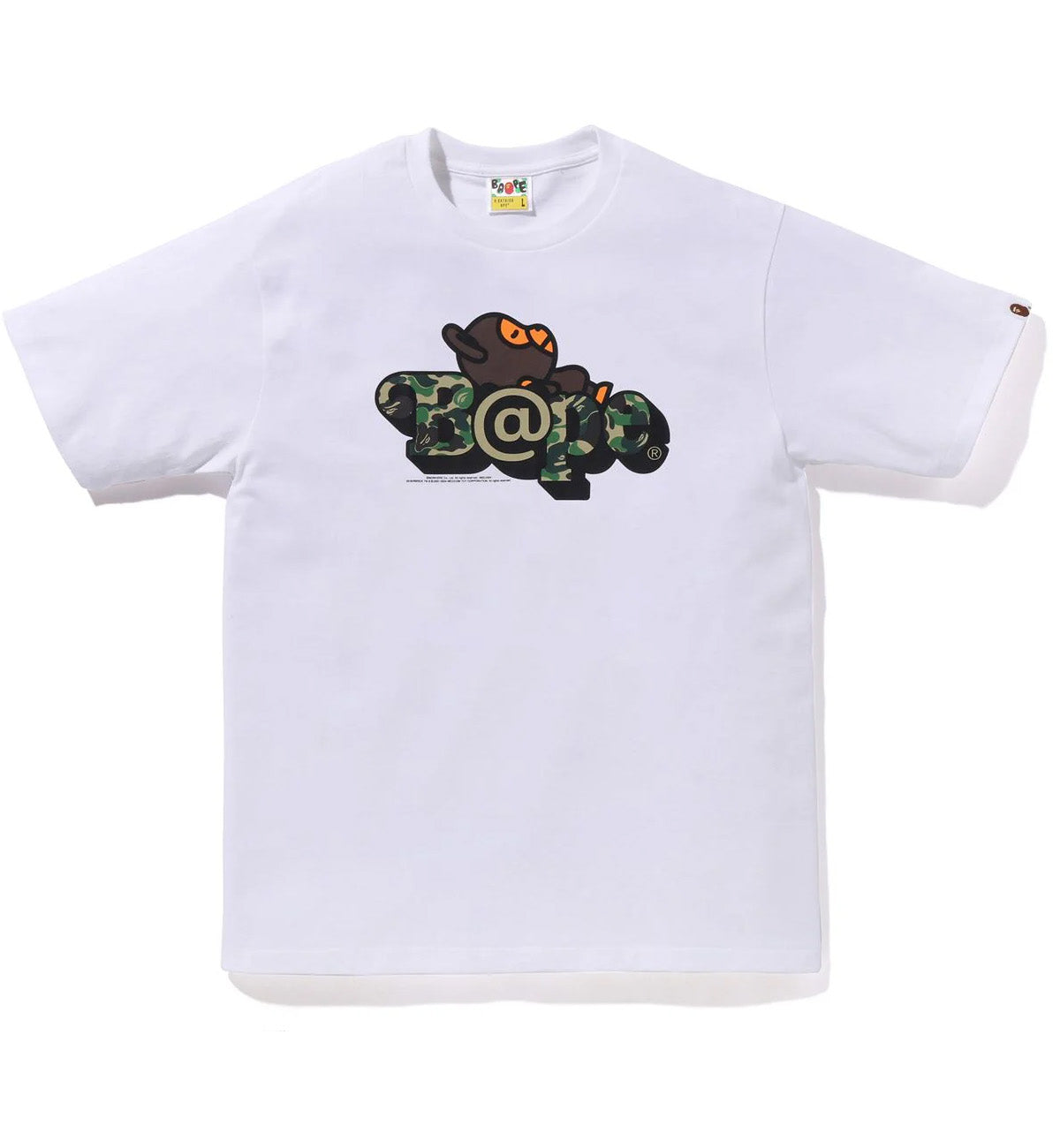 Bape Baby Milo Sleeping T-Shirt (White)