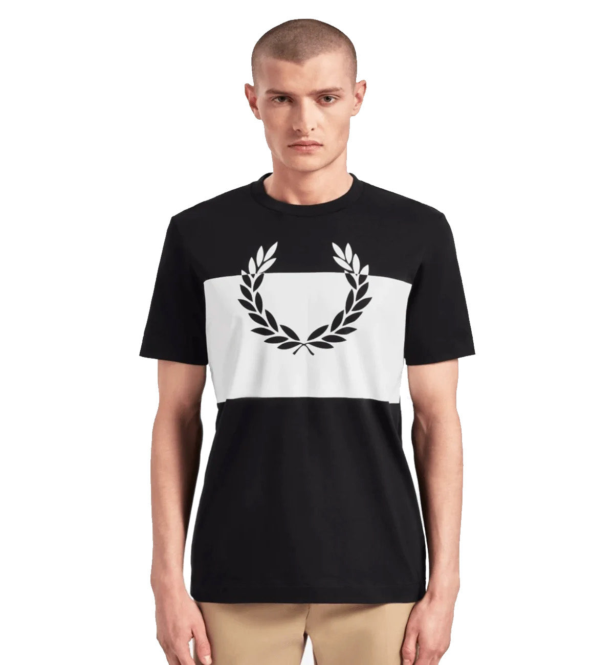 Fred Perry Printed Laurel Wreath T-Shirt (Black)