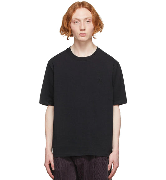 Ami de Coeur Embroidered Heart T-shirt (Black)