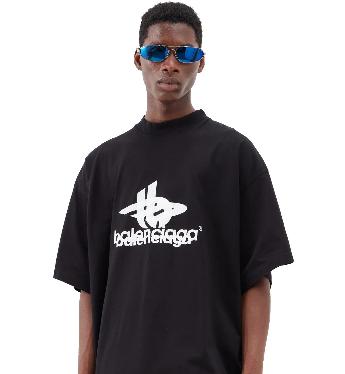 Balenciaga Oversized Logo-Print Cotton-Jersey T-Shirt