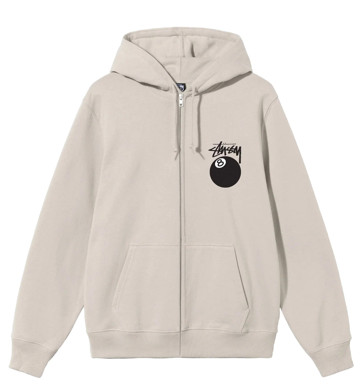 Stussy 8 Ball Zip Hoodie (Beige)