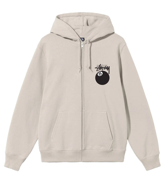 Stussy 8 Ball Zip Hoodie (Beige)