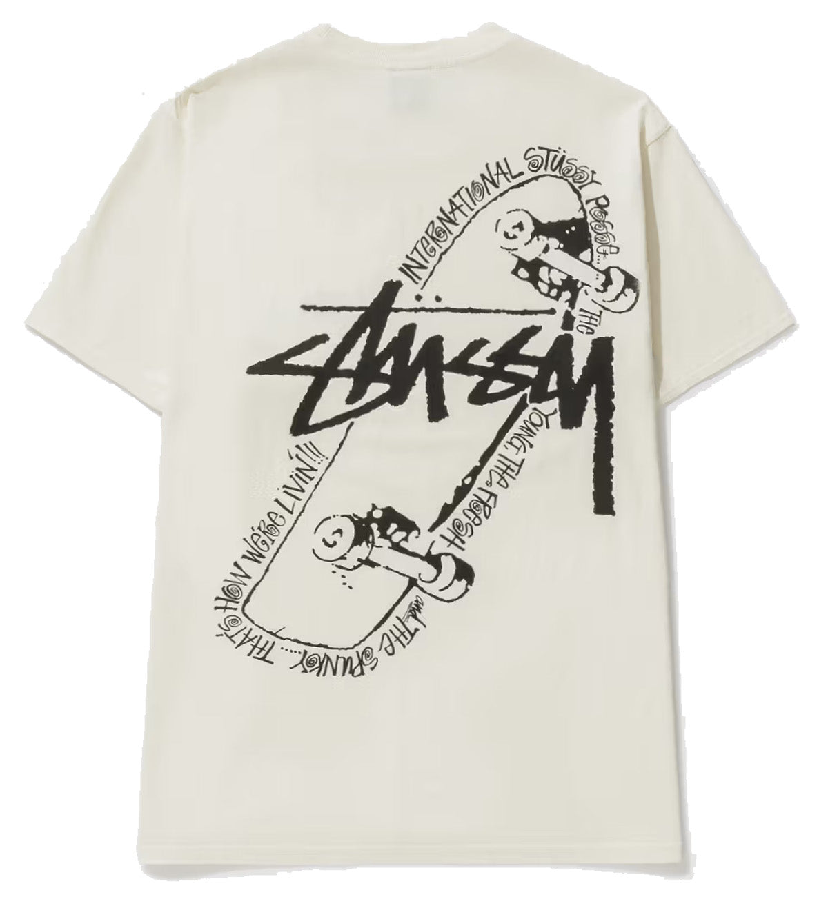 Stussy Skate Posse Pigment Dyed Tee (White)