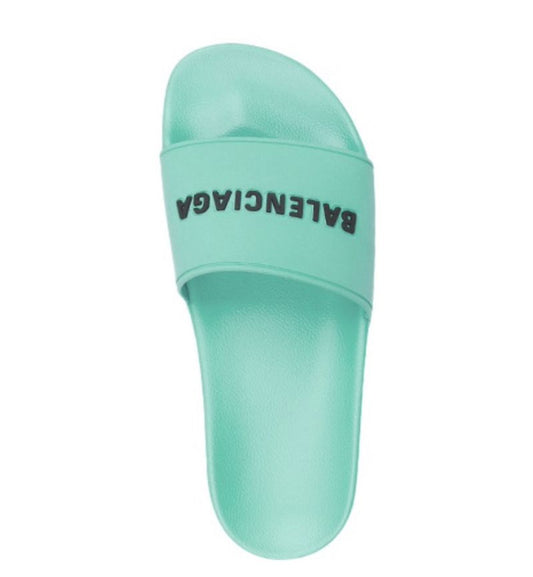Balenciaga Pool Slides (Light Green)
