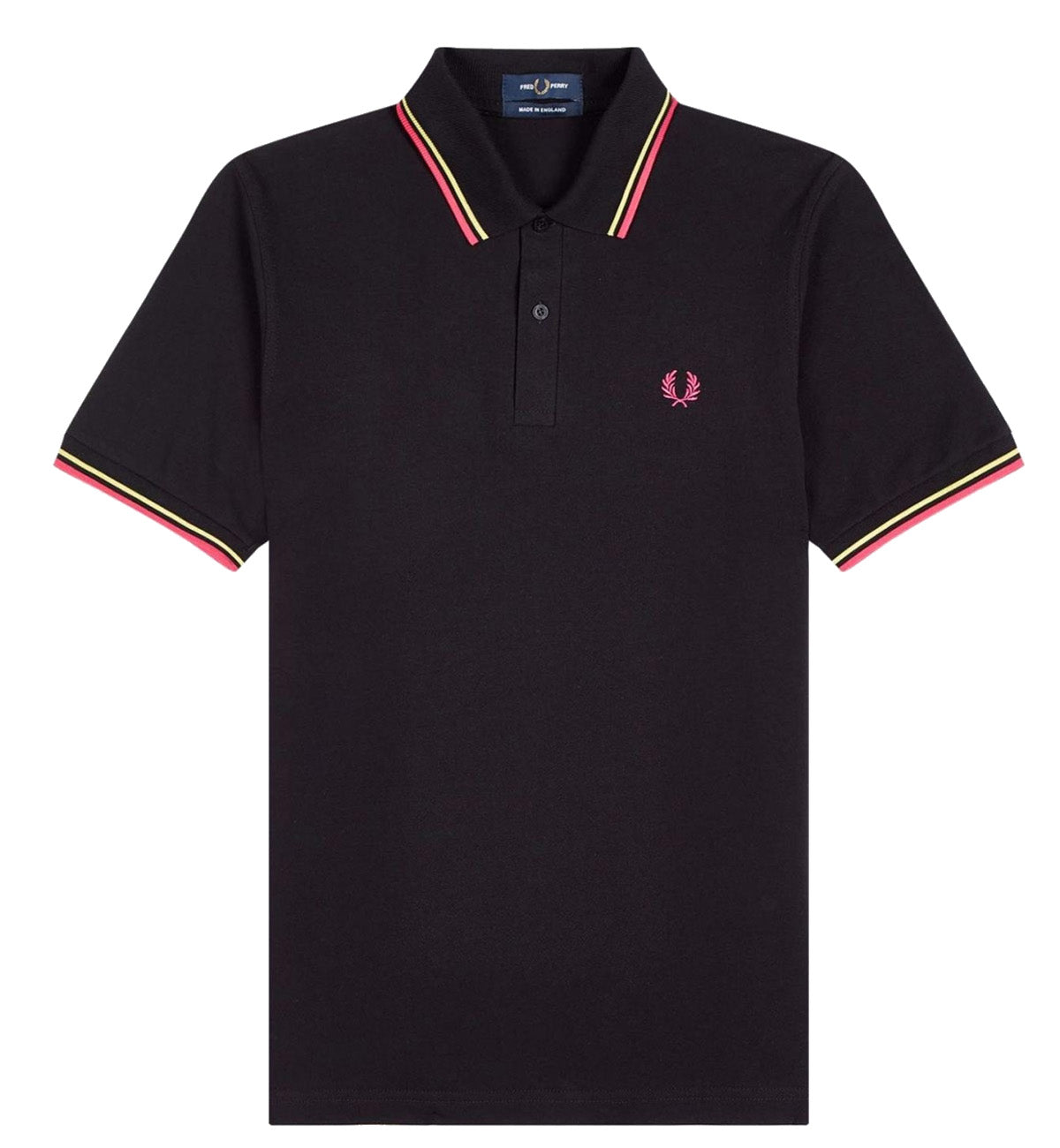 Black and clearance pink polo shirt