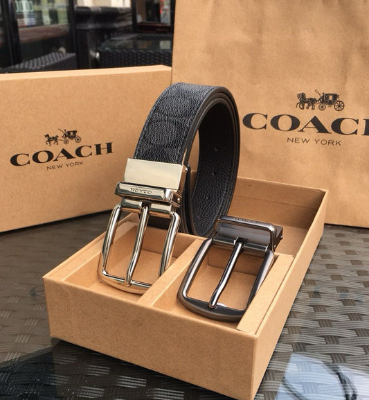 Coach Double Buckle Head Belt V1