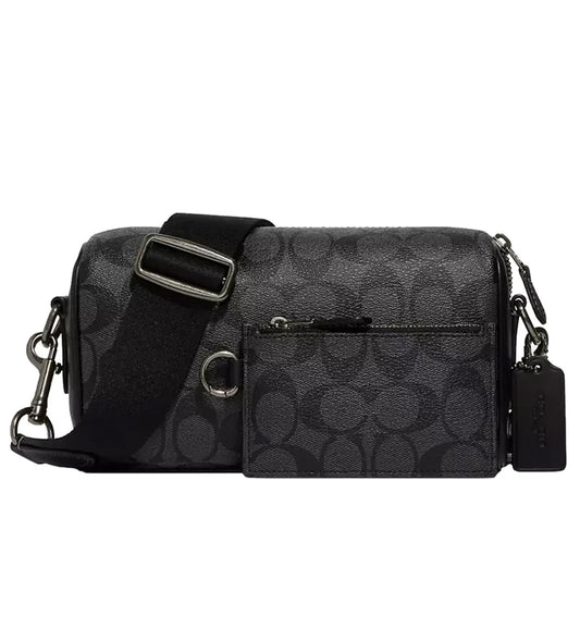 Coach Axel Crossbody Bag Signature Canvas (Charcoal)