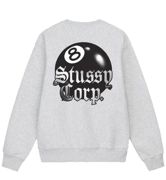 Stussy 8 Ball Corp Sweatshirt (White)