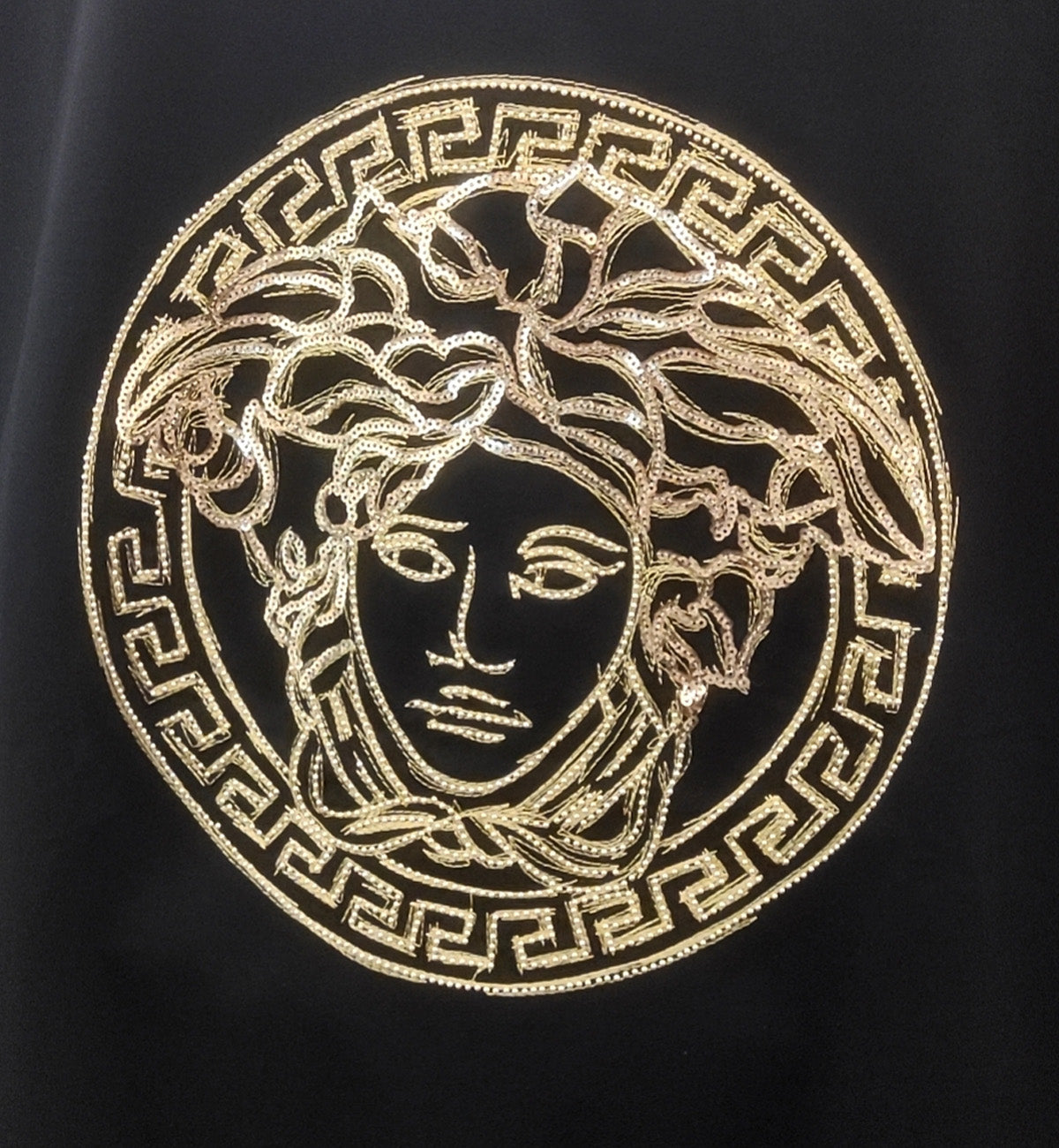 Versace Rhinestone Medusa Head T-Shirt (Black)