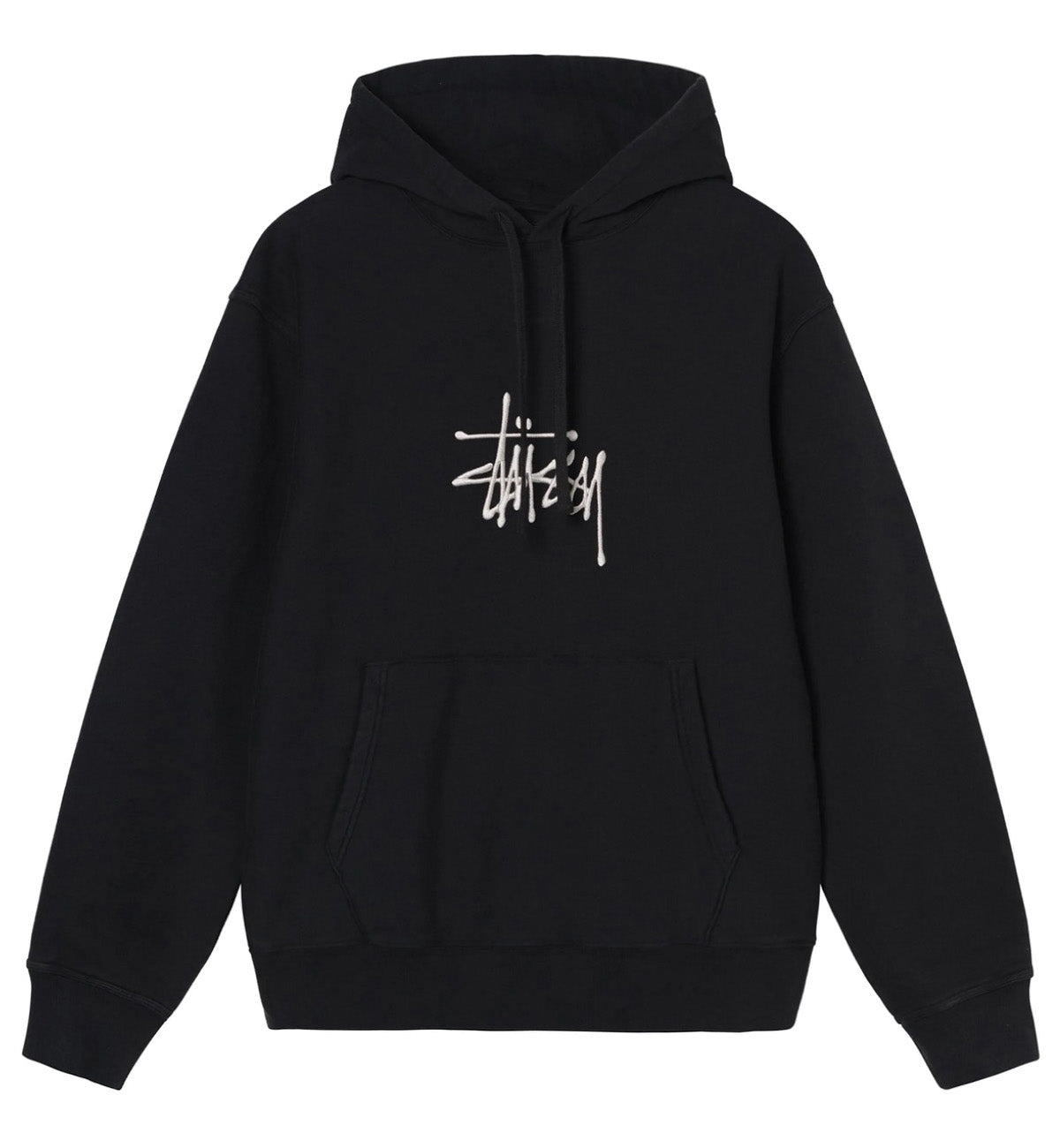 Stussy Stock Logo Applique Hoodie (Black)