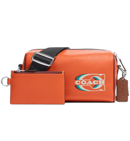 Coach Axel Crossbody with Coach Stamp Orange Bag