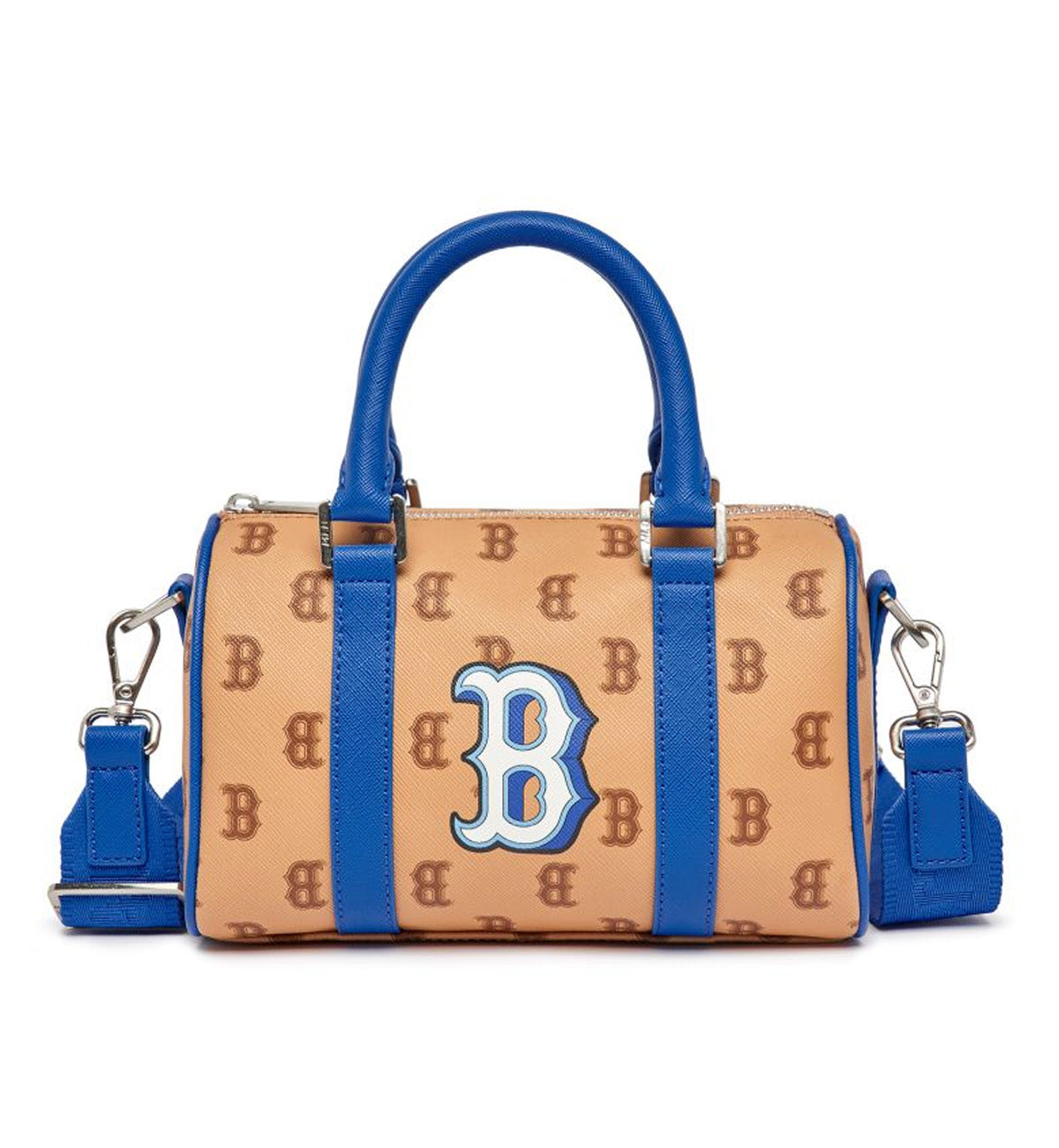 Monotive Coated Canvas S-Boston Bag (Beige Blue)