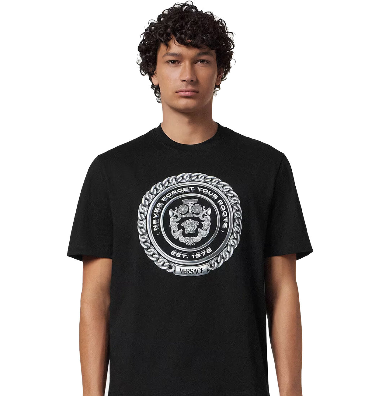 Versace Chain Crest T-Shirt (Black)