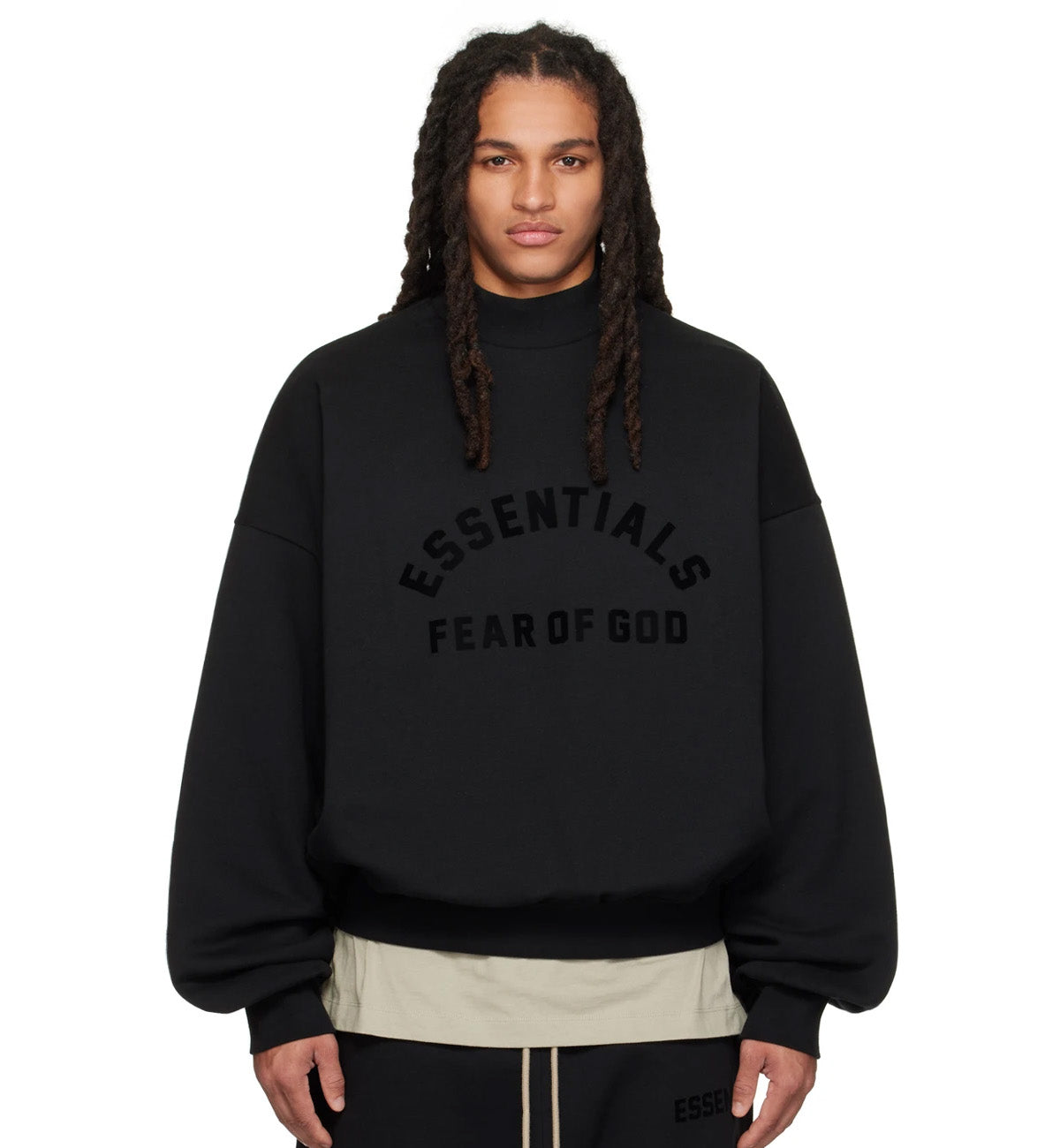 Fear of God Essentials SS23 Bonded Logo Dubai Exclusive Sweatshirt (Jet Black)