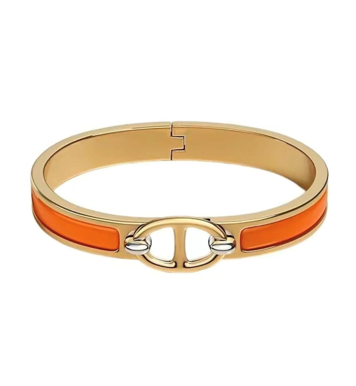 Hermes Mini Clic Chaine d'Ancre Bracelet (Orange)