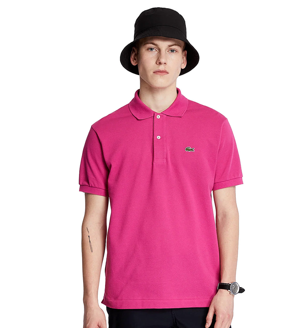 Lacoste Classic Fit Cotton Polo Shirt (Rose Pink)