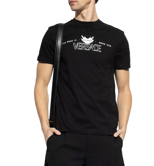 Versace Milano Logo T-Shirt (Black)