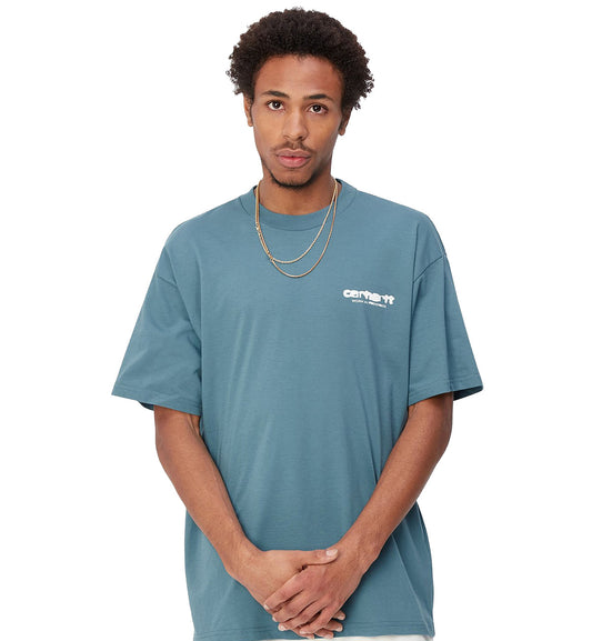 Carhartt Ink Logo WIP Tee (Blue)