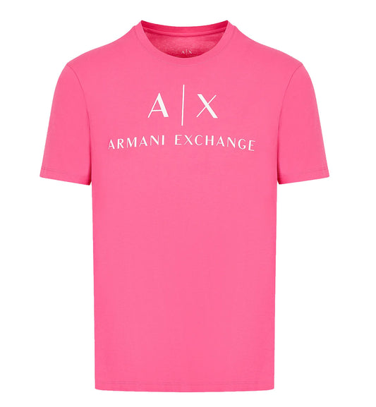 Armani Exchange Slim Fit Center Logo Tee (Pink)