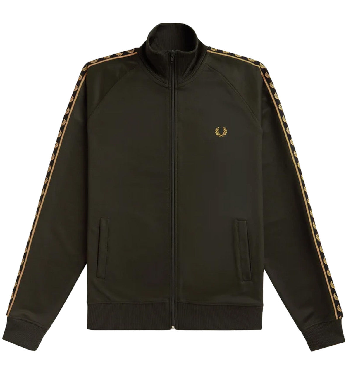 Fred Perry Gold Tape Track Jacket SS23 (Hunting Green)