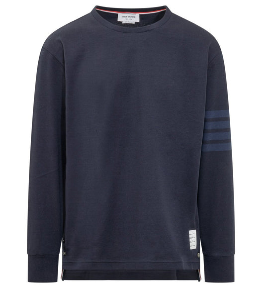 Thom Browne 4 Bar Raglan Crew Sweatshirt (Navy)