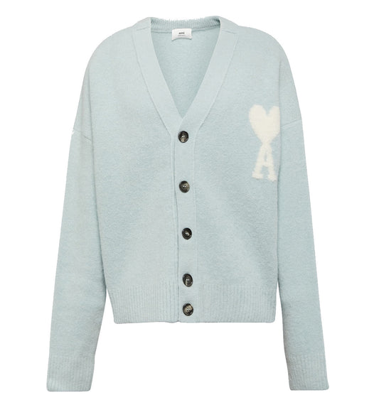 Ami Paris Cardigan Button Jacket (Aquamarine)