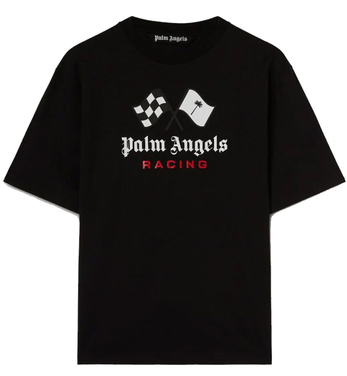 Black Printed T-Shirt by Palm Angels on Sale