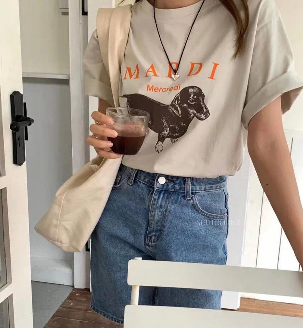 Mardi Mercredi DDanji T-Shirt (Cream Orange)