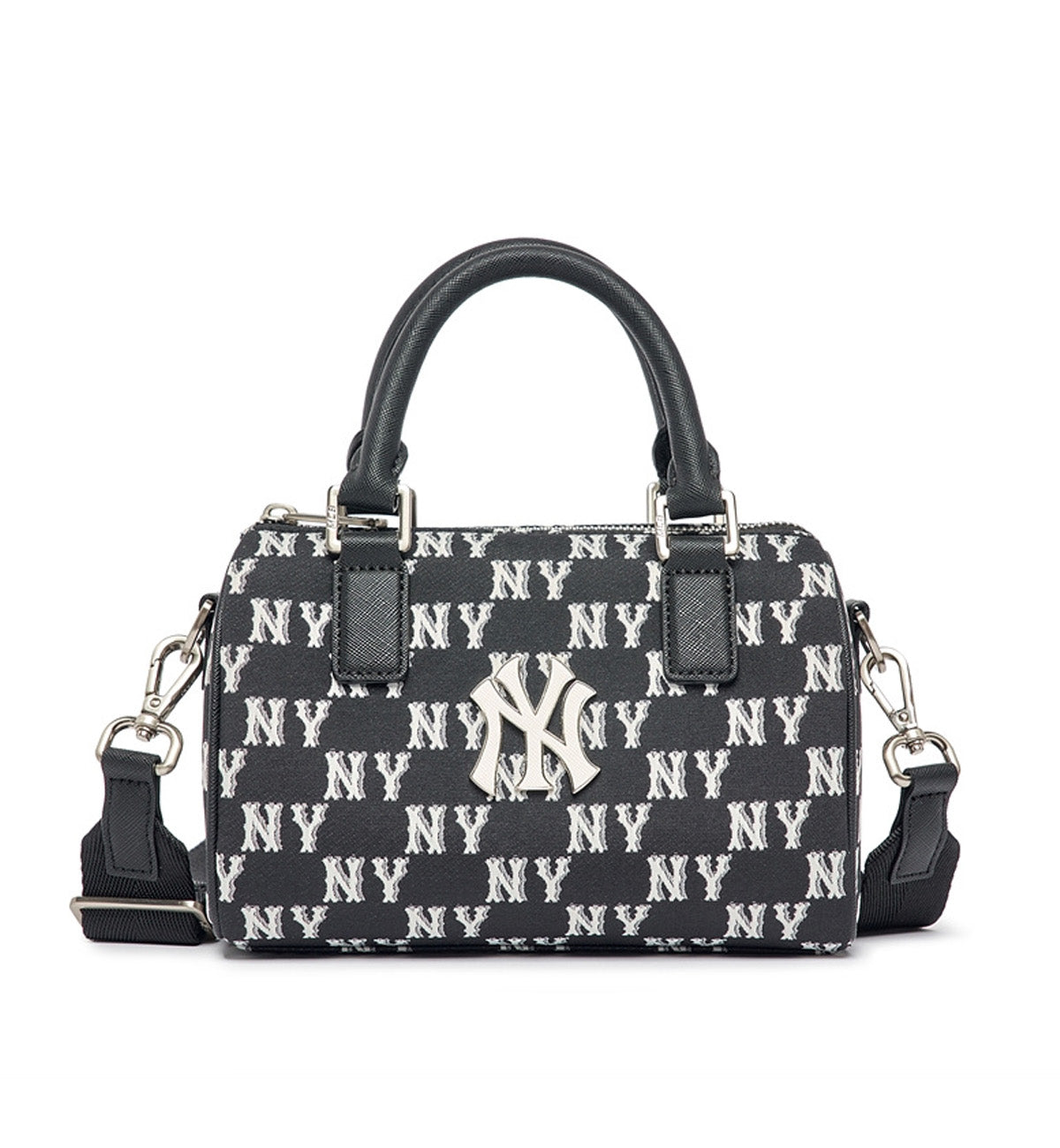 Classic Monogram Jacquard S-Boston Bag (Black White)