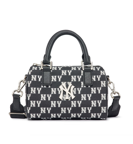 Classic Monogram Jacquard S-Boston Bag (Black White)
