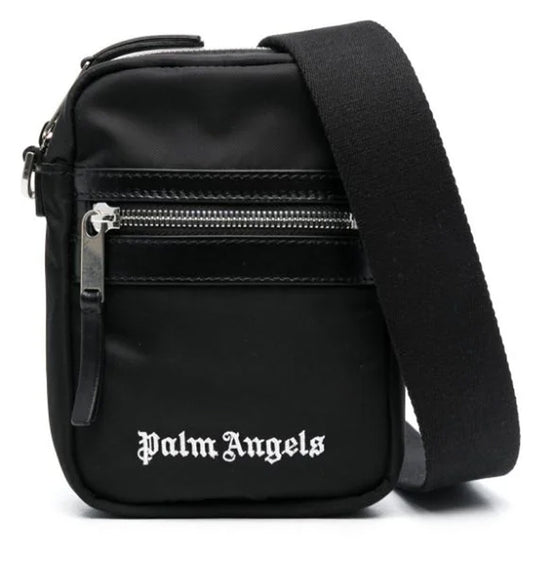 Palm Angels Black Shoulder Bag Logo