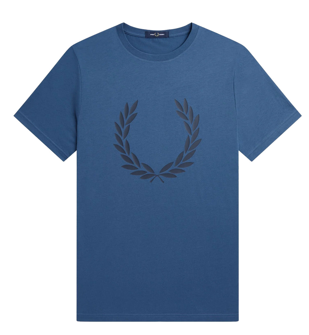 Fred Perry Dark Laurel Wreath Print T-Shirt (Blue)