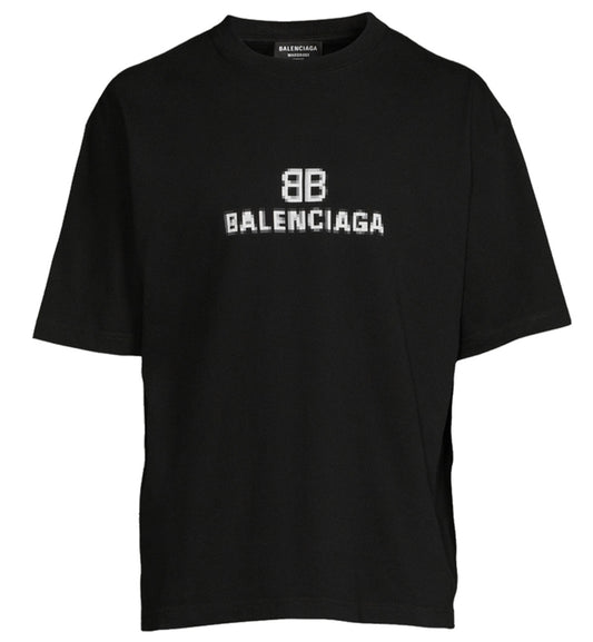 Balenciaga Logo Pixel T-Shirt (Black)