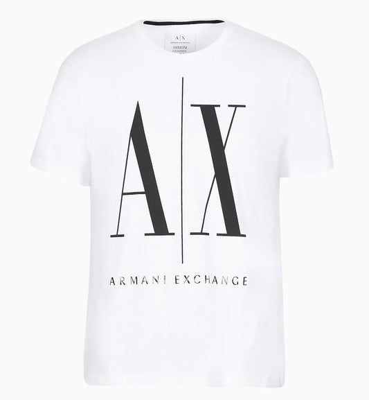 Armani Exchange Icon Logo Tee (Bianco E Nero)