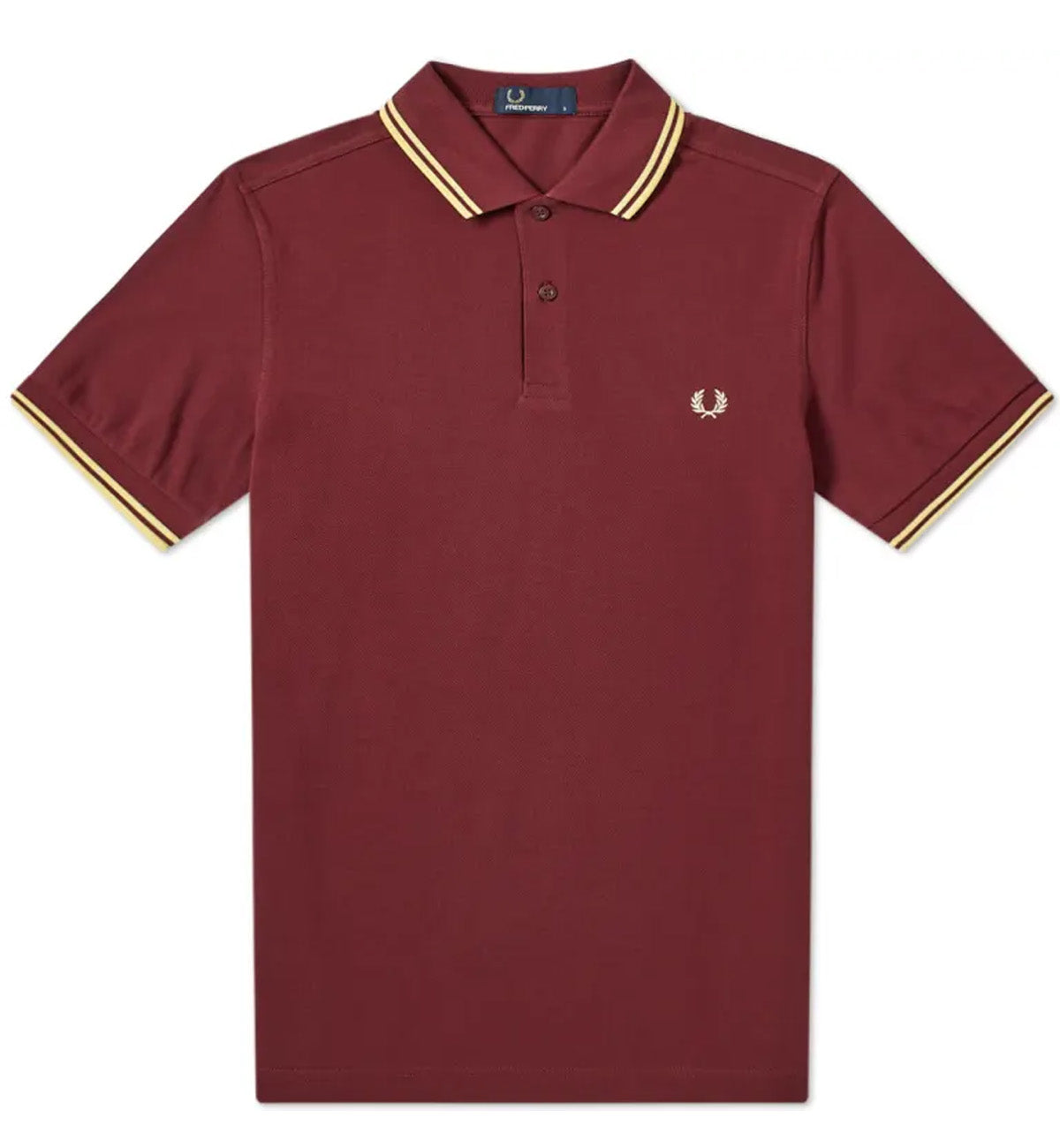 Fred Perry Yellow Double Plum Polo Shirt