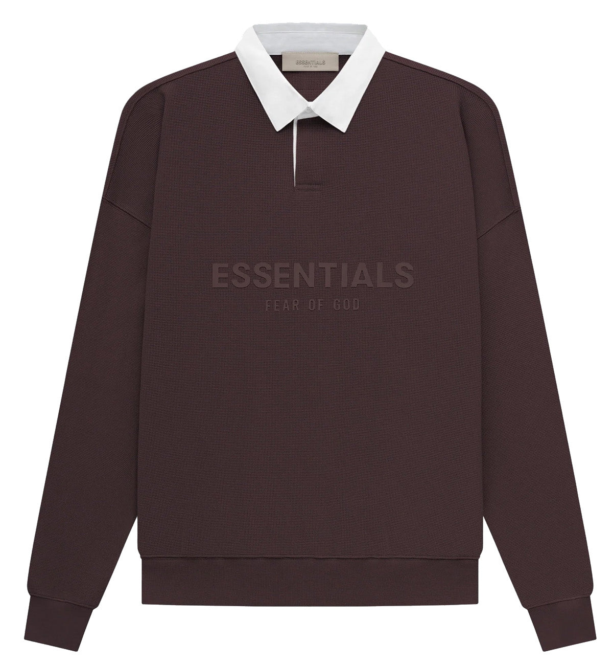 Fear of God Essential SS23 Long Sleeve Polo Shirt (Plum)