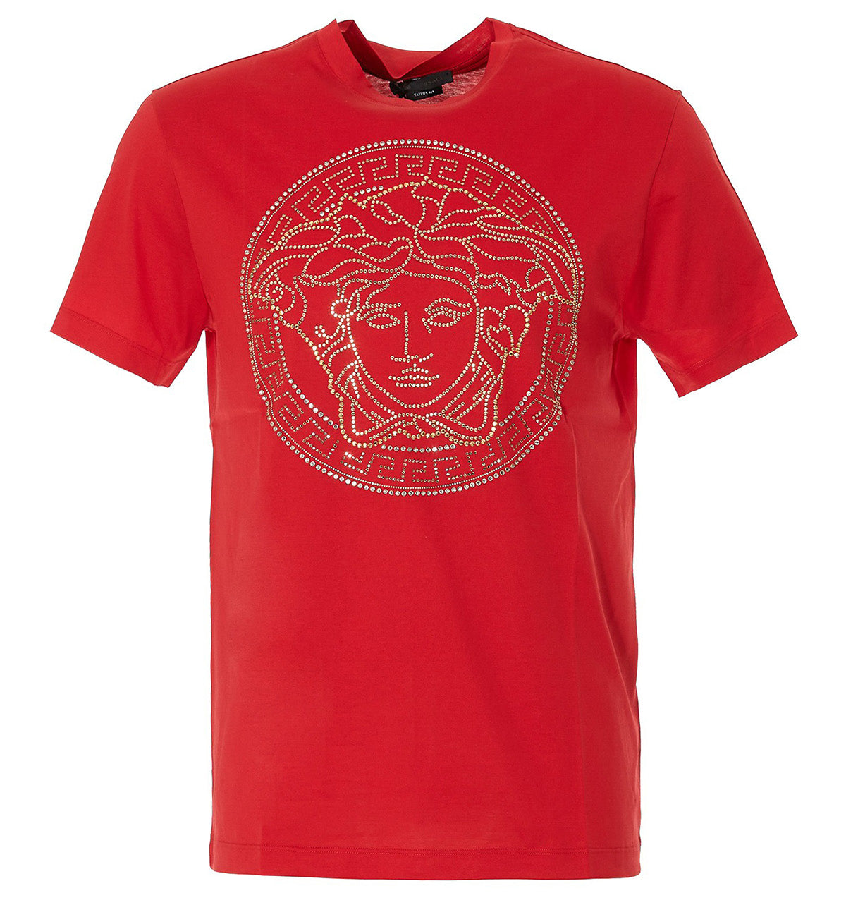 Versace Gold-tone Medusa Head Tee (Red)