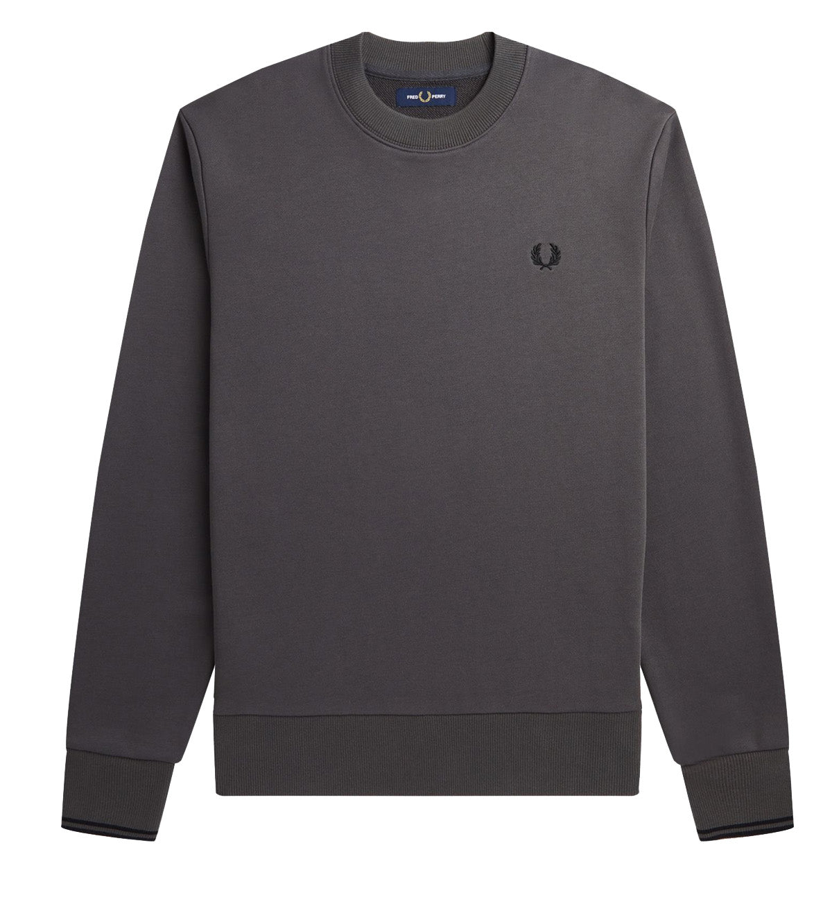 Fred Perry Crew Neck Sweatshirt (Gunmetal)