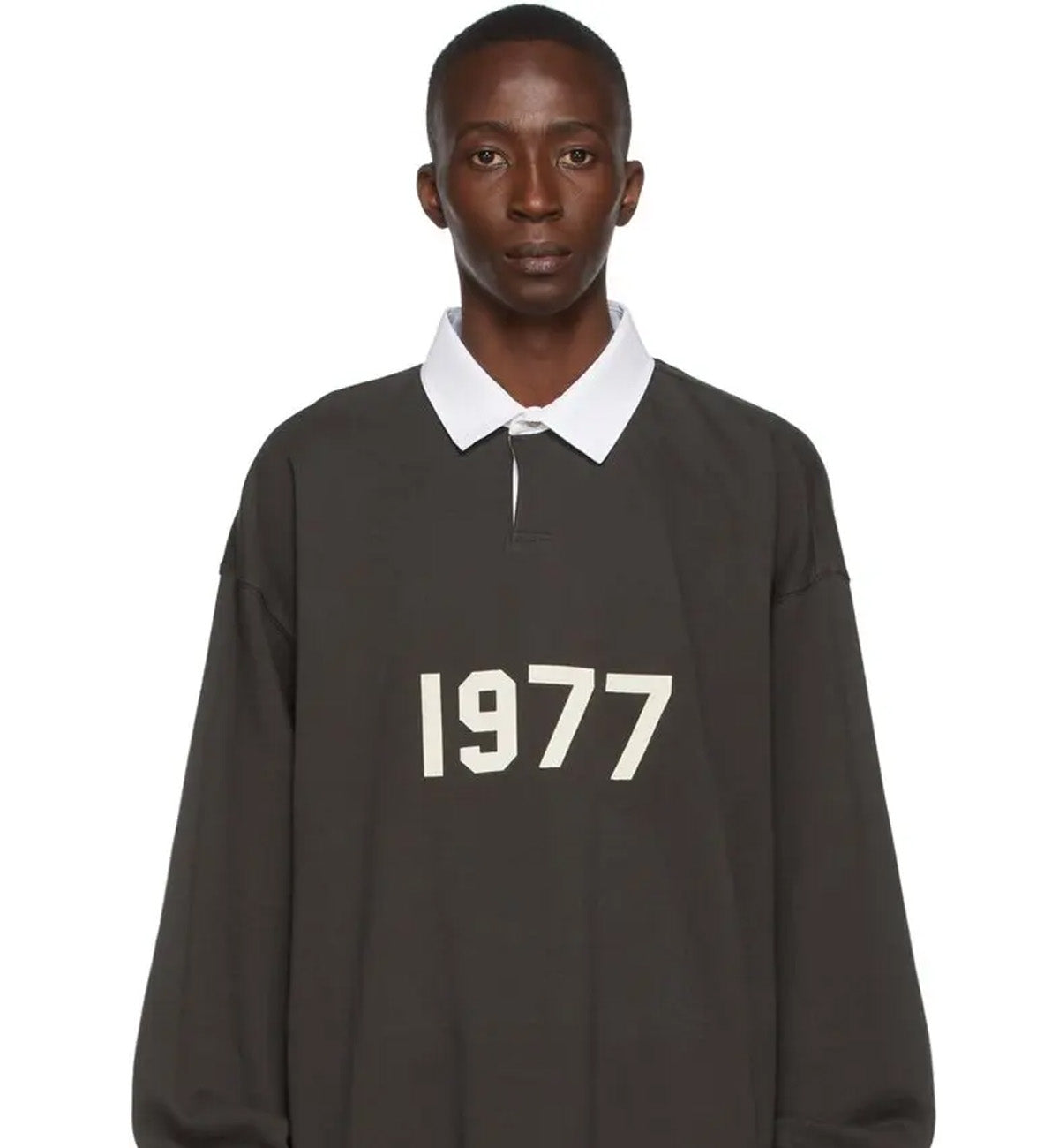 Fear of God Essential 1977 Long Sleeve Polo Tee (Iron)