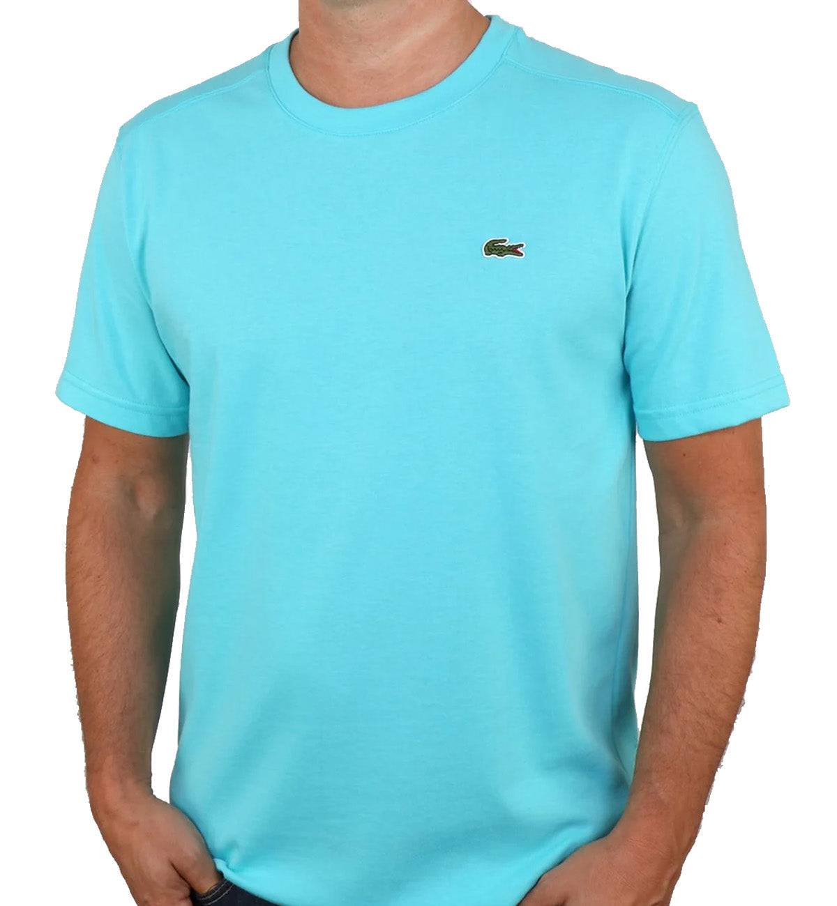 SUPERPROMO Lacoste Round Neck Small Logo T-Shirt (Haiti Blue)