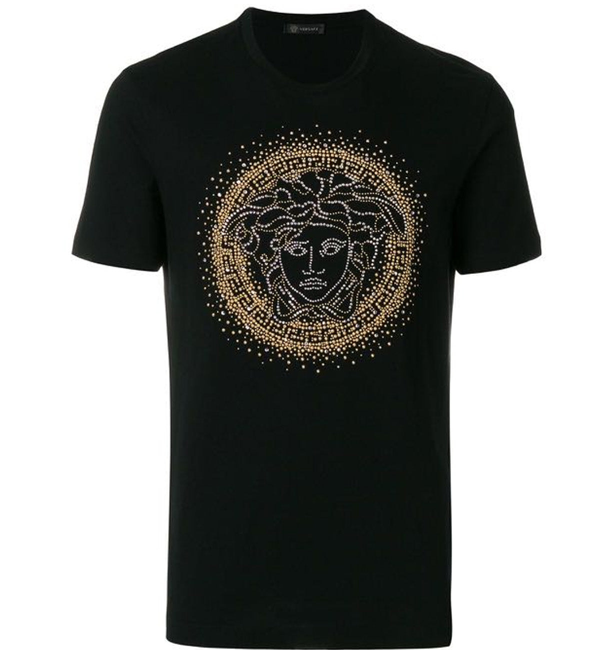 Versace Embellished Medusa Dust Tee (Black)