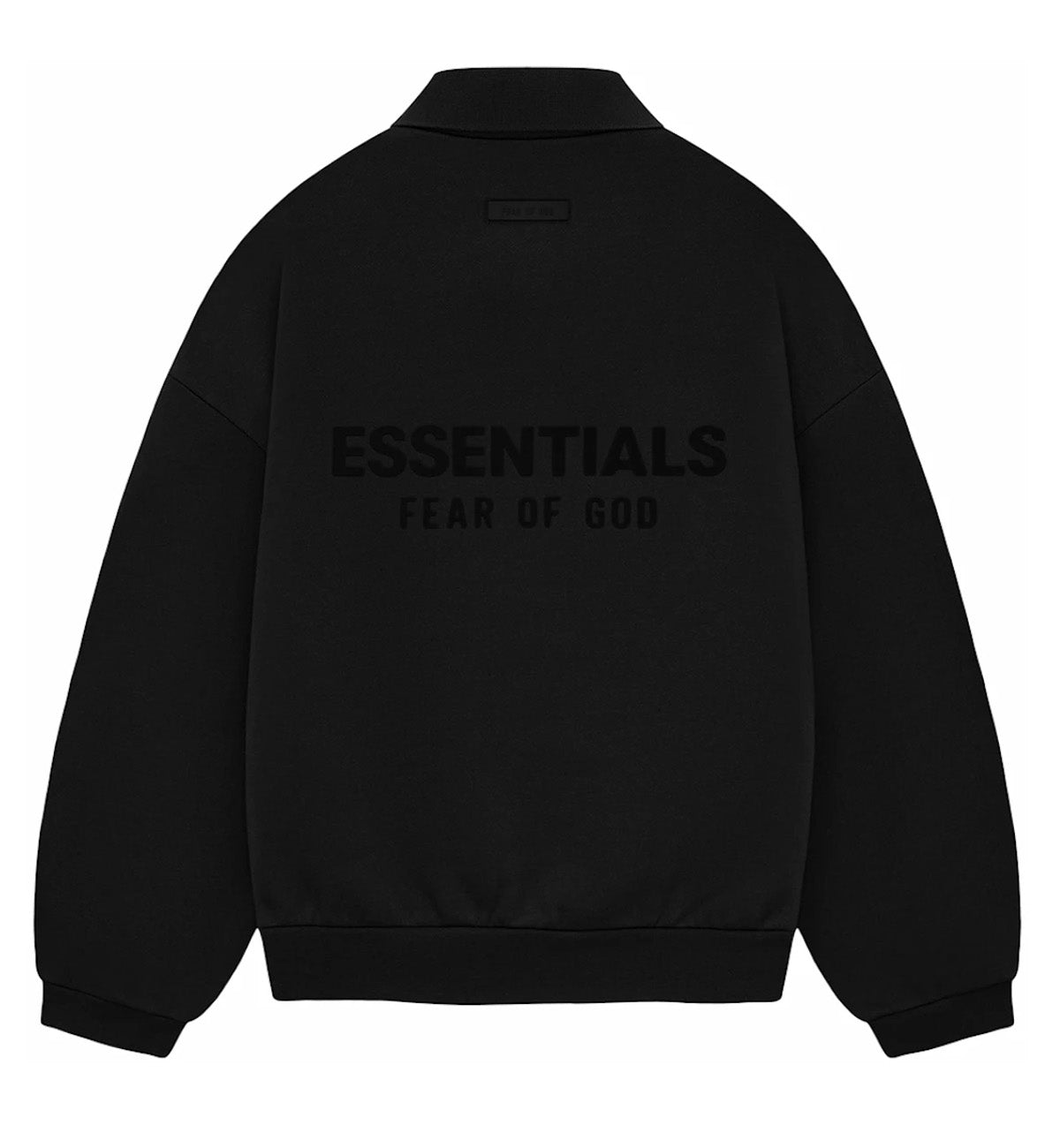 ESSENTIALS fear of fashion god Long Sleeve Polo Shirt Black Medium