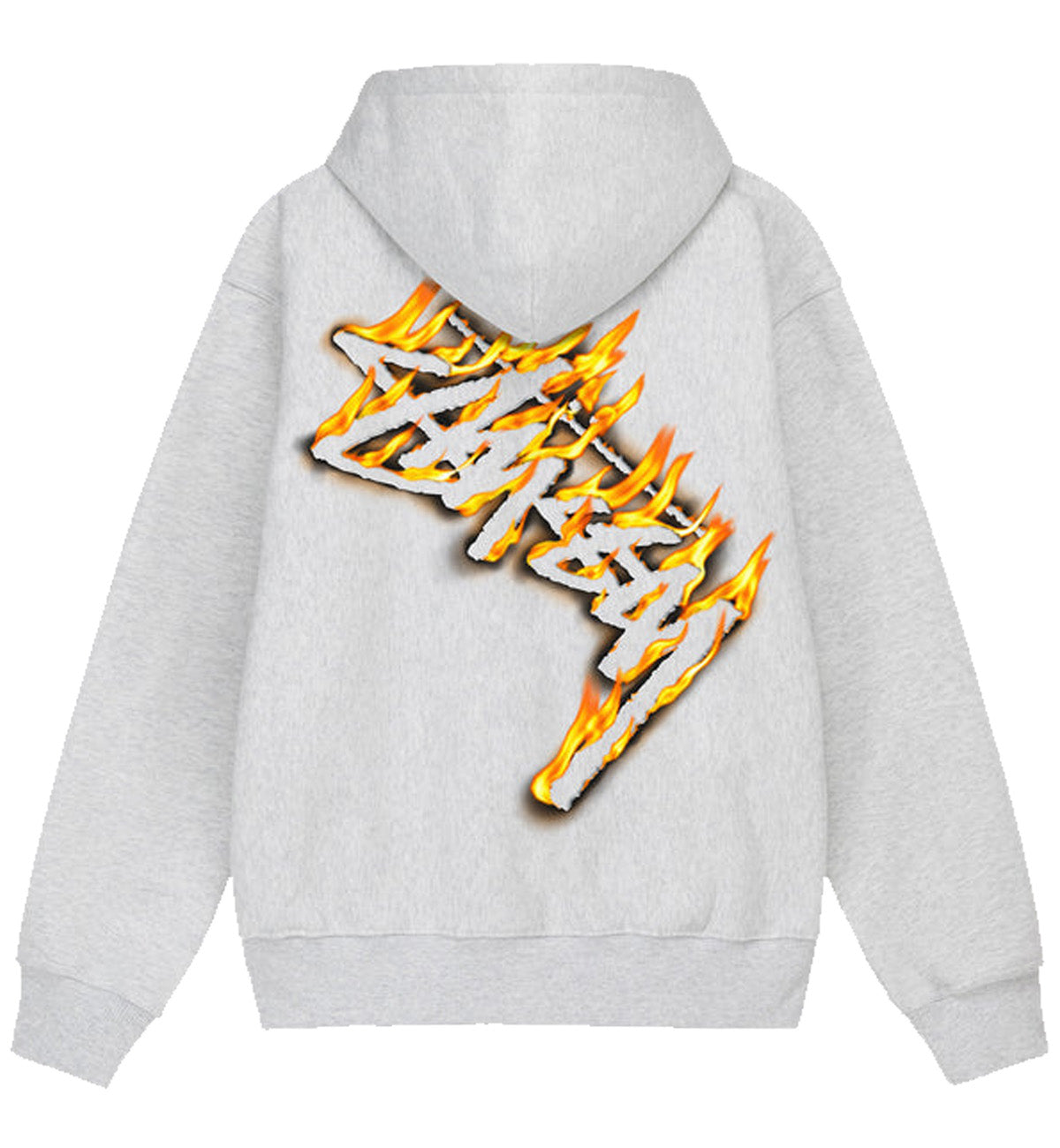 Stussy Burning Stock Zip Hoodie Grey