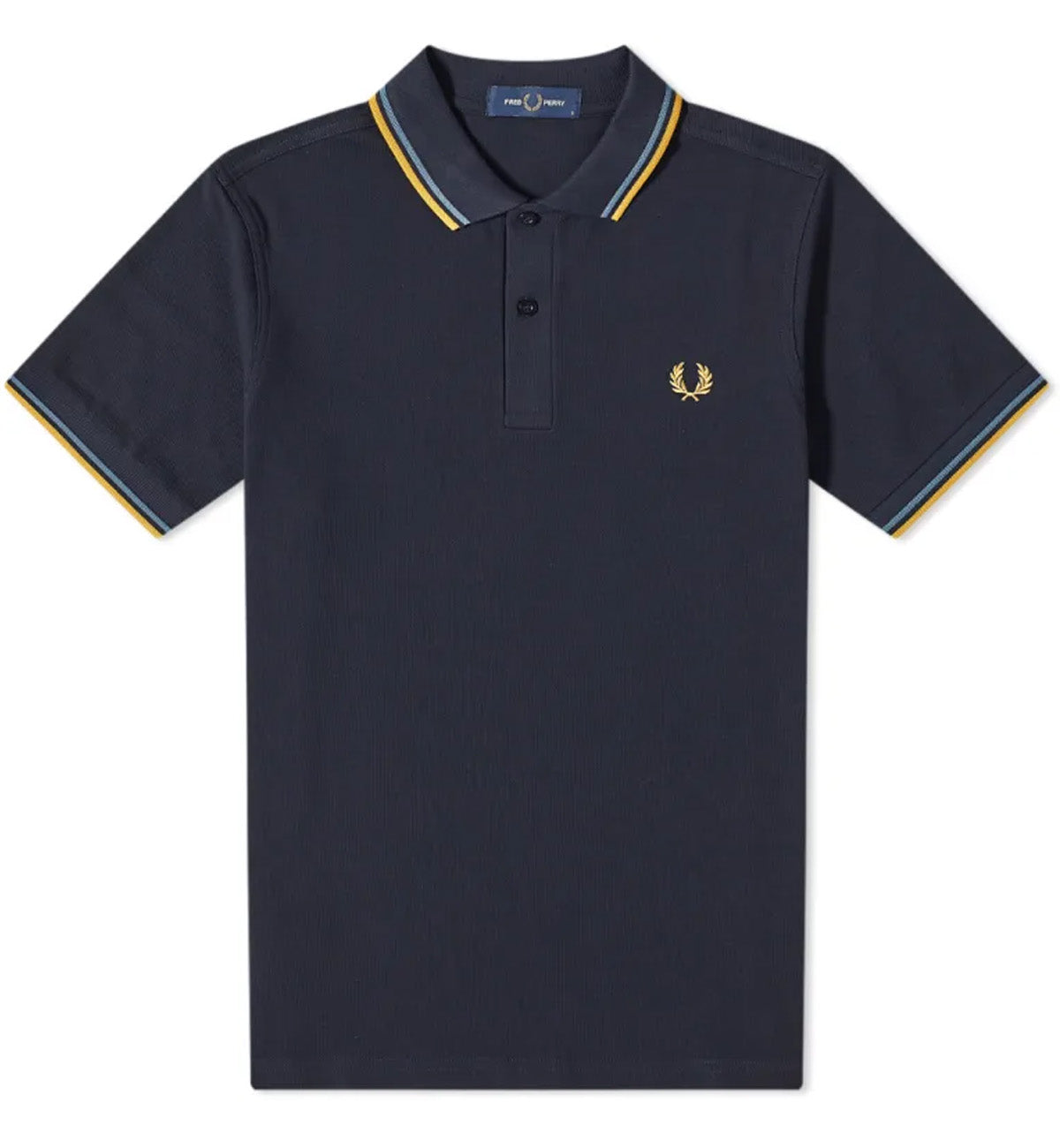 Fred Perry Golden Blue Stripe Midnight Blue Polo Shirt The Factory KL